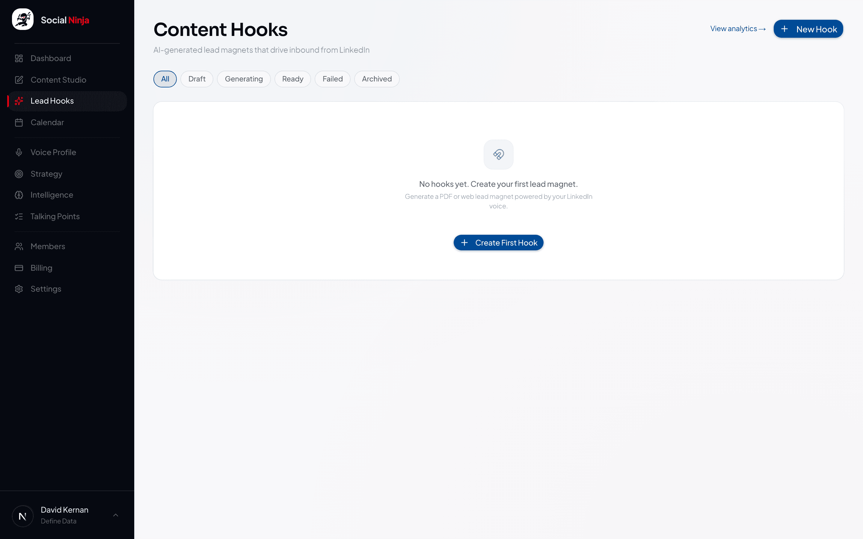 Lead Hooks generator